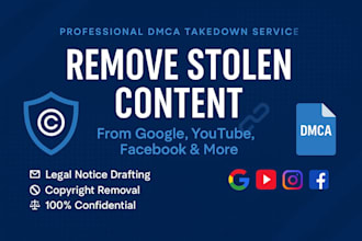 send dmca takedown notice to remove copyright infringement