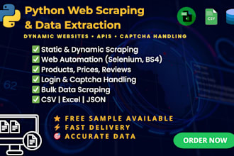 be your python web scraper API data extractor and web crawler