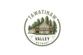 design a captivating unique logo serene in a natural setting