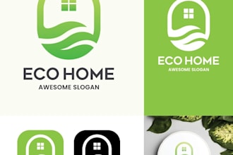 design a beautiful custom leaf logo for your eco or wellness brand