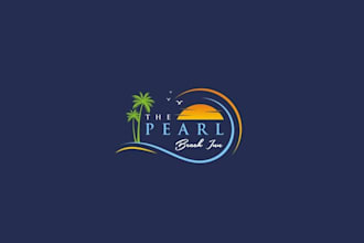 do gorgeous casual logo for island beachfront boutique hotel
