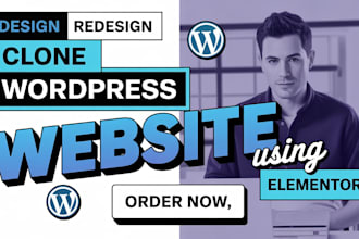 design redesign copy clone wordpress website using elementor pro