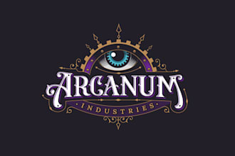 design best quality steam punk magical eye logo