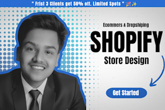 design shopify build shopify store or dropshipping store