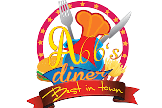 design elegant restaurant pizza drink diner logo