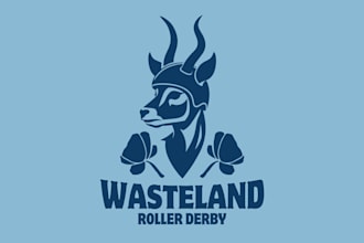 design powerful amazing roller derby team logo