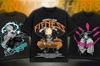 do custom streetwear anime tshirt hoodie designs for you