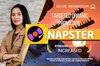 promote your napster music, napster track to 500k listeners using twitter song