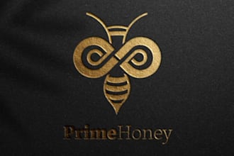 craft a royal and elegant bee logo for luxury branding
