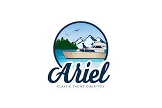 design best quality private luxury yacht charter logo