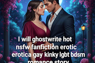 write steamy adult romance and custom anime fanfiction