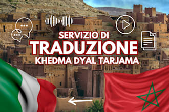 translate moroccan darija into italian for you