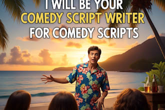 craft hilarious, witty comedy scripts, standup, skits, videos, and more