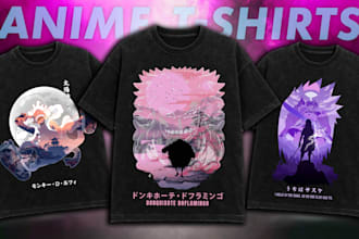 do abstract anime tshirt and streetwear anime t shirt designs