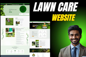 design a professional landscaping, lawn care website with booking feature