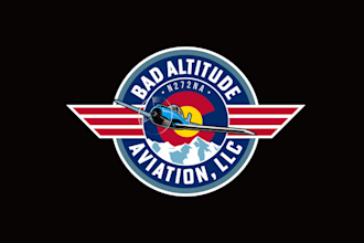 do powerful logo aerobatic flights in retired military plane