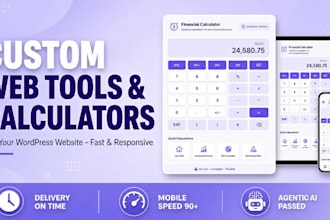 build custom web calculator and web tools for your website