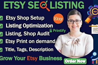 optimize your etsy seo listing to top rank and sales, shop setup