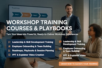 create workshop training course workshop playbook roadmap PPT presentation video