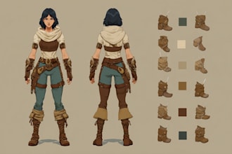 design unique 2d game characters, animations, and nfts