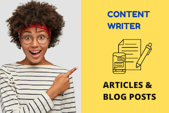 do creative content writing for your blogs and articles