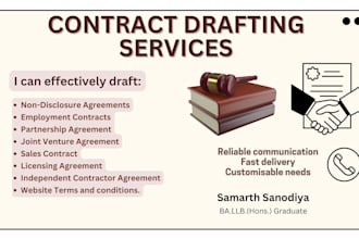draft contracts and legal agreements