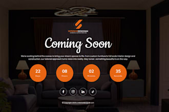 design coming soon and maintenance page