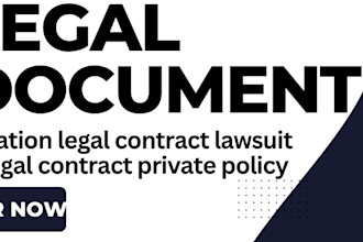 prepare legal documents nda agreement motion petition compliant privacy policy