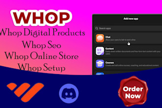 build digital product store with whop