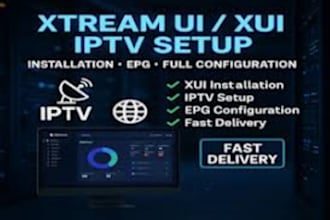 setup iptv panel with xtream UI xui server and epg configuration