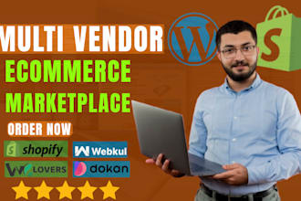 create a professional shopify multivendor marketplace or ecommerce website