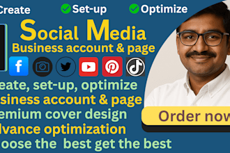 social media accounts create and all setup