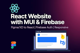 build a reactjs website using redux, firebase, figma, xd to react js