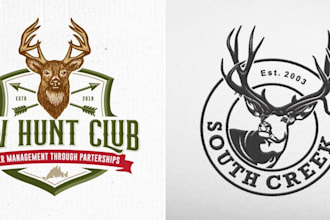 design creative hunting fishing outdoor logo