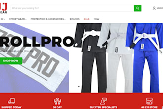 design your martial arts jiu jitsu wear shopify store karate sportwears website