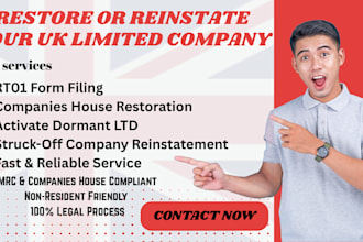 restore or reinstate your UK limited company professionally