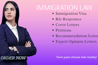 write expert opinion or recommendation letter for USA immigration