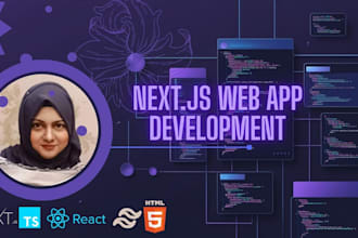 develop modern responsive web apps using nextjs, react and tailwind CSS