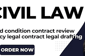 be civil law contract lawyer writing legal agreement appeal terms and condition