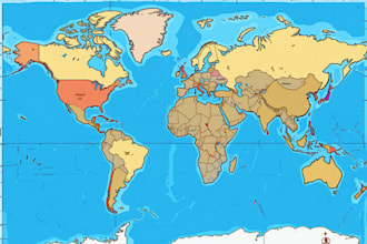 map illustration fantasy   vector map cartography city map