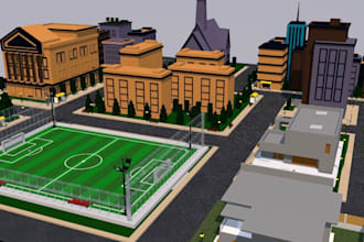 render golf course,mini golf,holes,padel court,padding,badminton,pickleball cgi