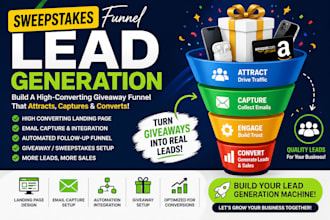 build a high converting sweepstakes funnel to generate leads for your business