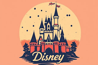 make vintage design for t shirt with disney inspiration