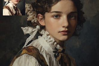 create oil painting, digital oil painting