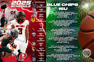 design schedules, custom athletes graphics