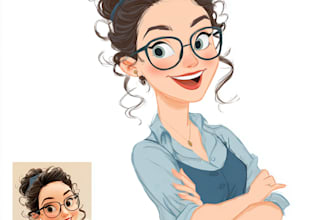 do cute disney cartoon portrait