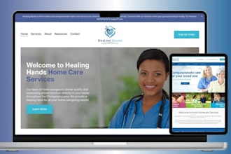 create home care website healthcare website dental website elderly care website