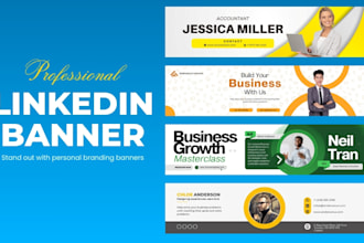 design a professional linkedin banner for personal brand