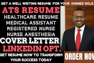 write ats resume for healthcare, medical, registered nurse, anesthesia, crnas CV