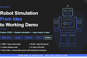 build a custom ros2, gazebo robot simulation for your startup demo